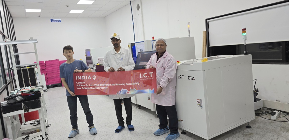 I.C.T SMT Line machine in India Maszyna ICT SMT Line w Indiach