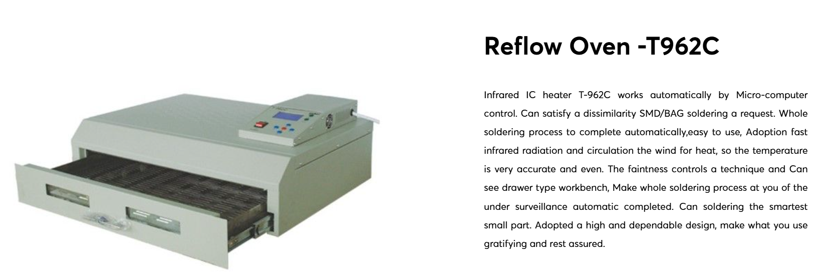 Reflow Oven -T962C Piec rozpływowy -T962C