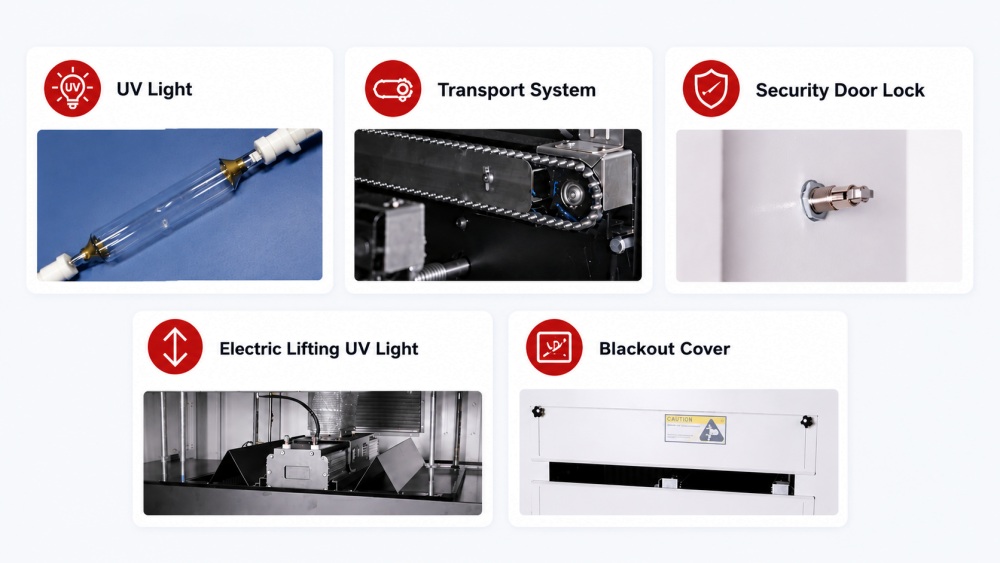 Top advantages of I.C.T-U2 UV Curing Oven Najważniejsze zalety pieca do utwardzania UV ICT-U2