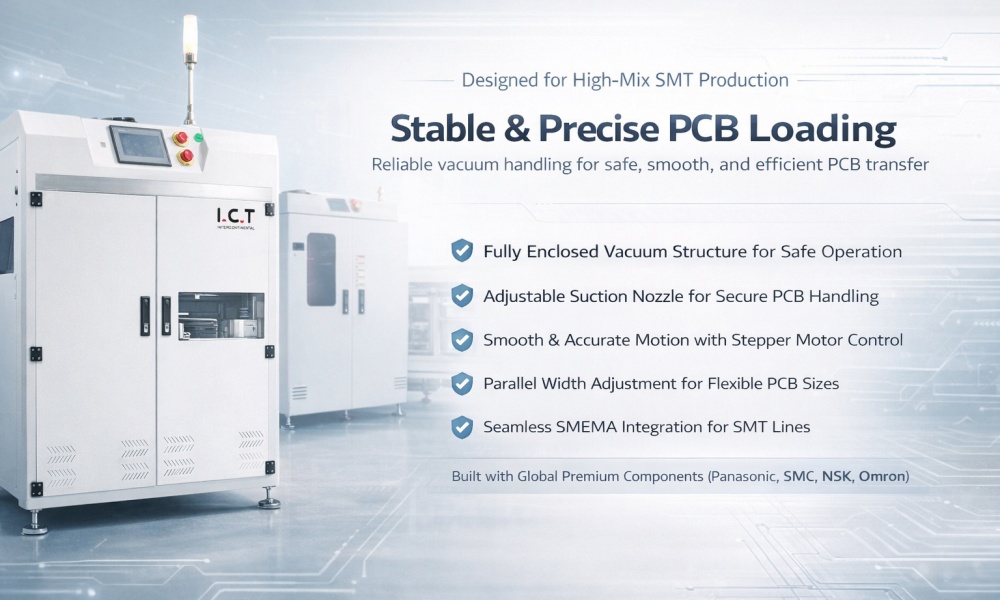 Ładowarka pr&oacute;żniowa do magazyn&oacute;w ICT PCB
