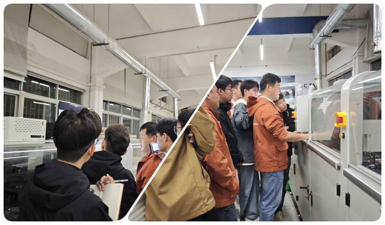 Inżynierowie ICT przechodzą szkolenie w zakresie lutowania na fali selektywnej